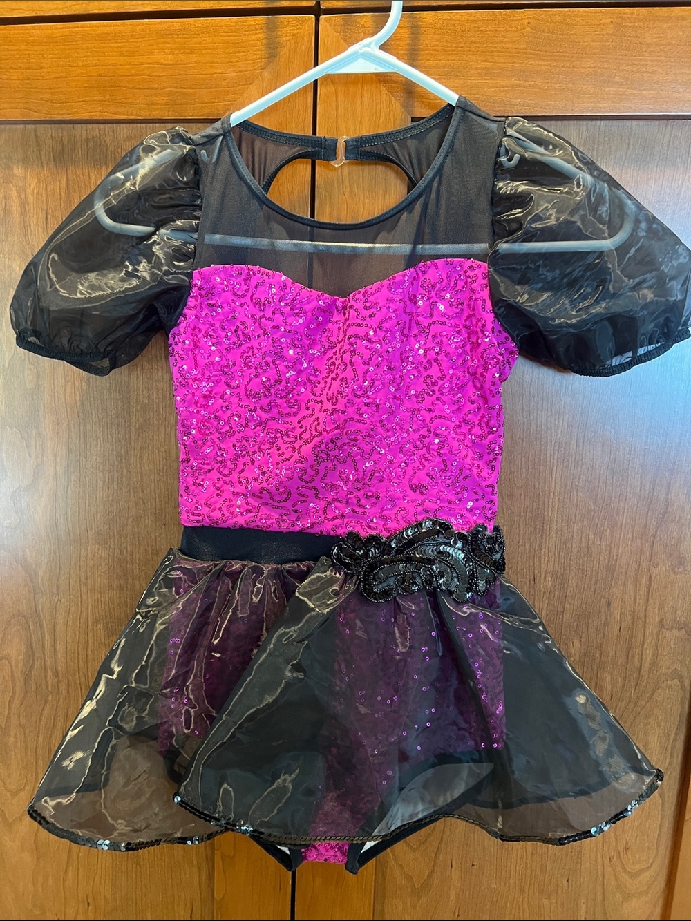 Weissman Black & Hot Pink Sequin Dance Costume Kids